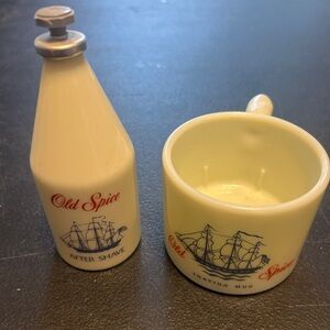 Vintage Old Spice Original After Shave 4.25oz Star Cap & Shaving Mug